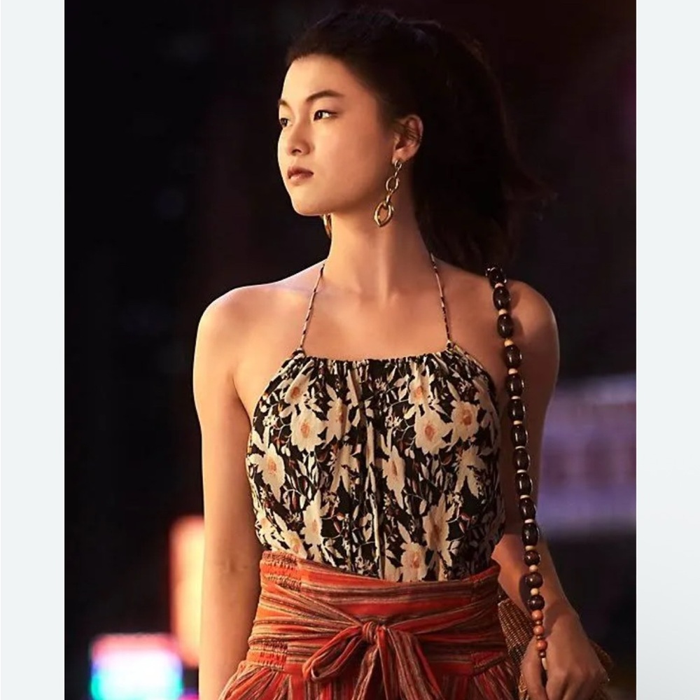 Free People Liza Floral Bodysuit
